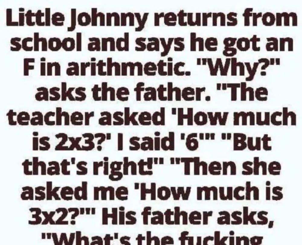 Little Johnnys SAVAGE Response To His F In Math! You Wont Believe His