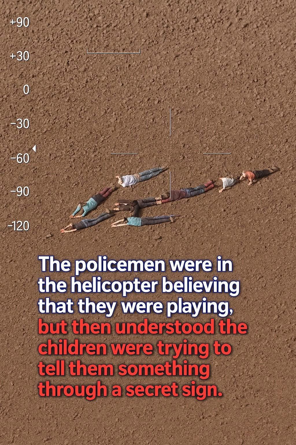 Children Form a Human Arrow to Help a Police Helicopter Catch Suspects