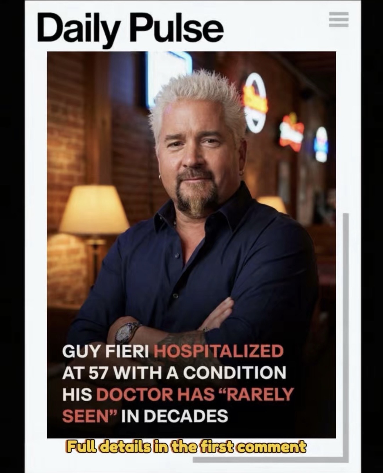 Updates on Guy Fieri’s Recent Health Situation