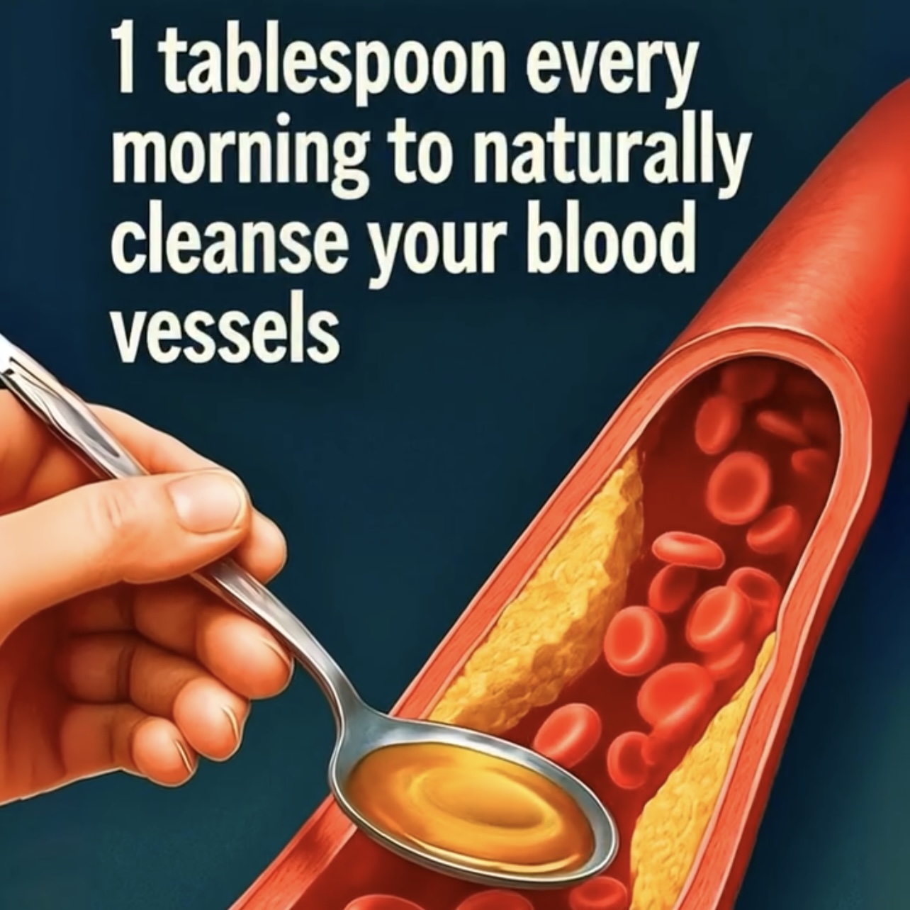 1 tablespoon every morning to naturally cleanse your blood vessels