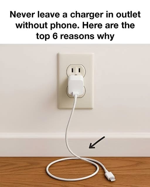 Never leave a charger in outlet without phone. Here are the top 6 reasons why