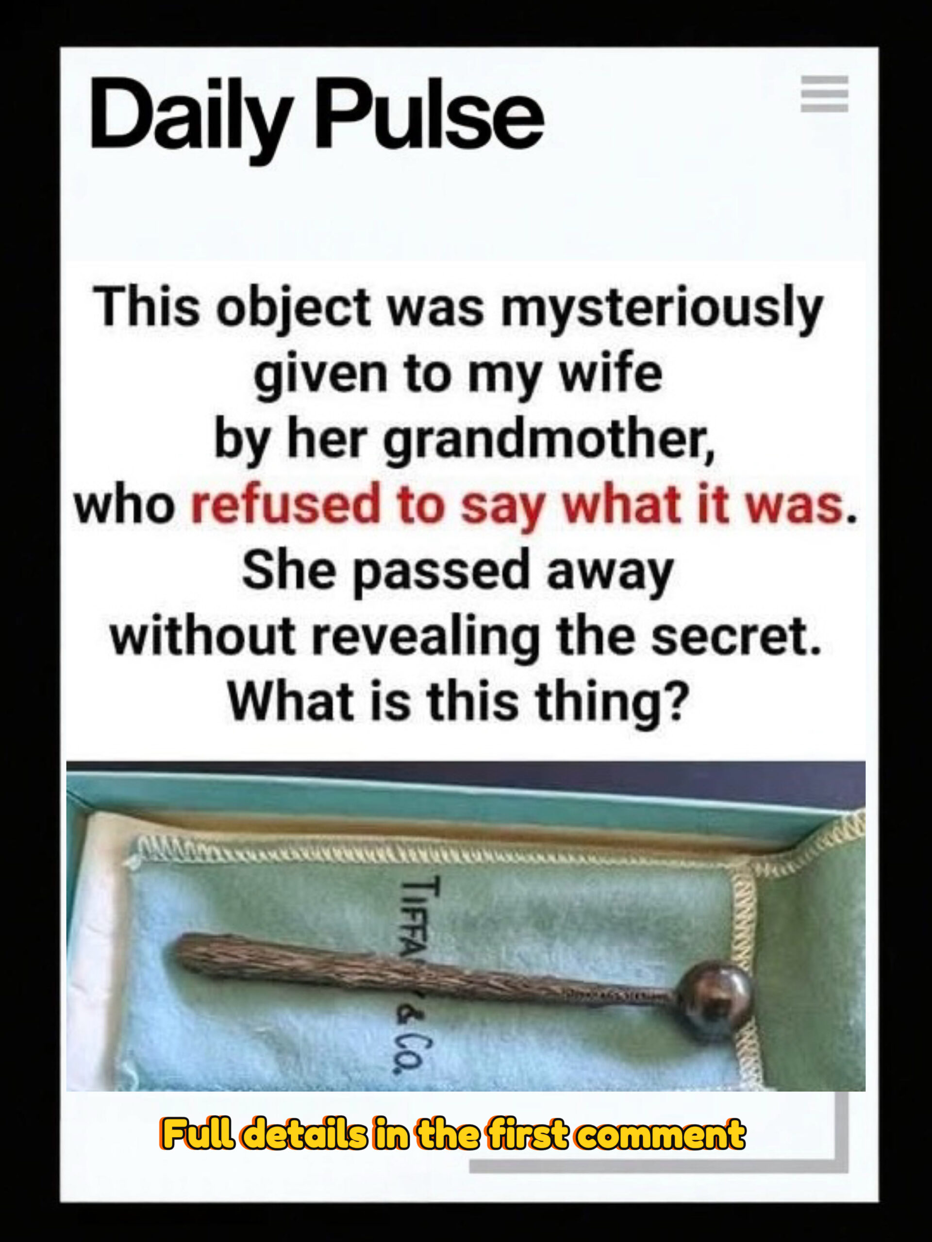 The Hidden Story Behind a Mysterious Family Heirloom