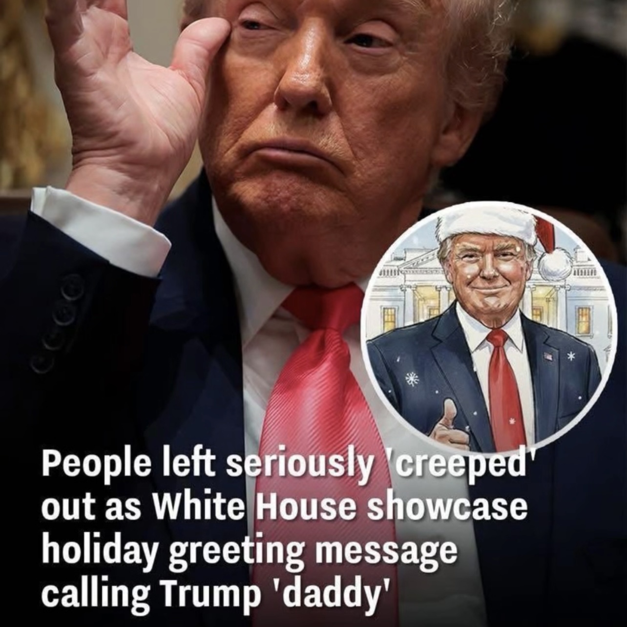 “White House Holiday Display Sparks Surprise and Debate Over Unexpected Reference to Trump”