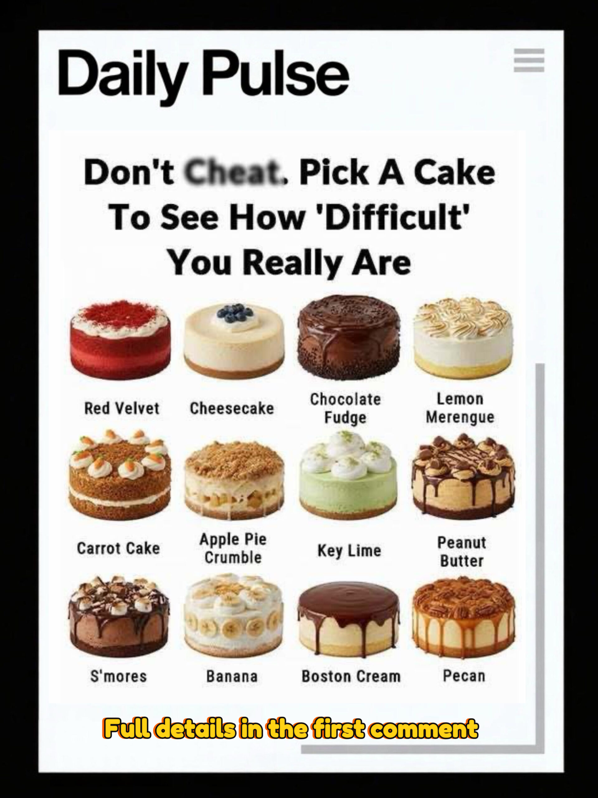The Cake You Choose May Reflect Your Personality