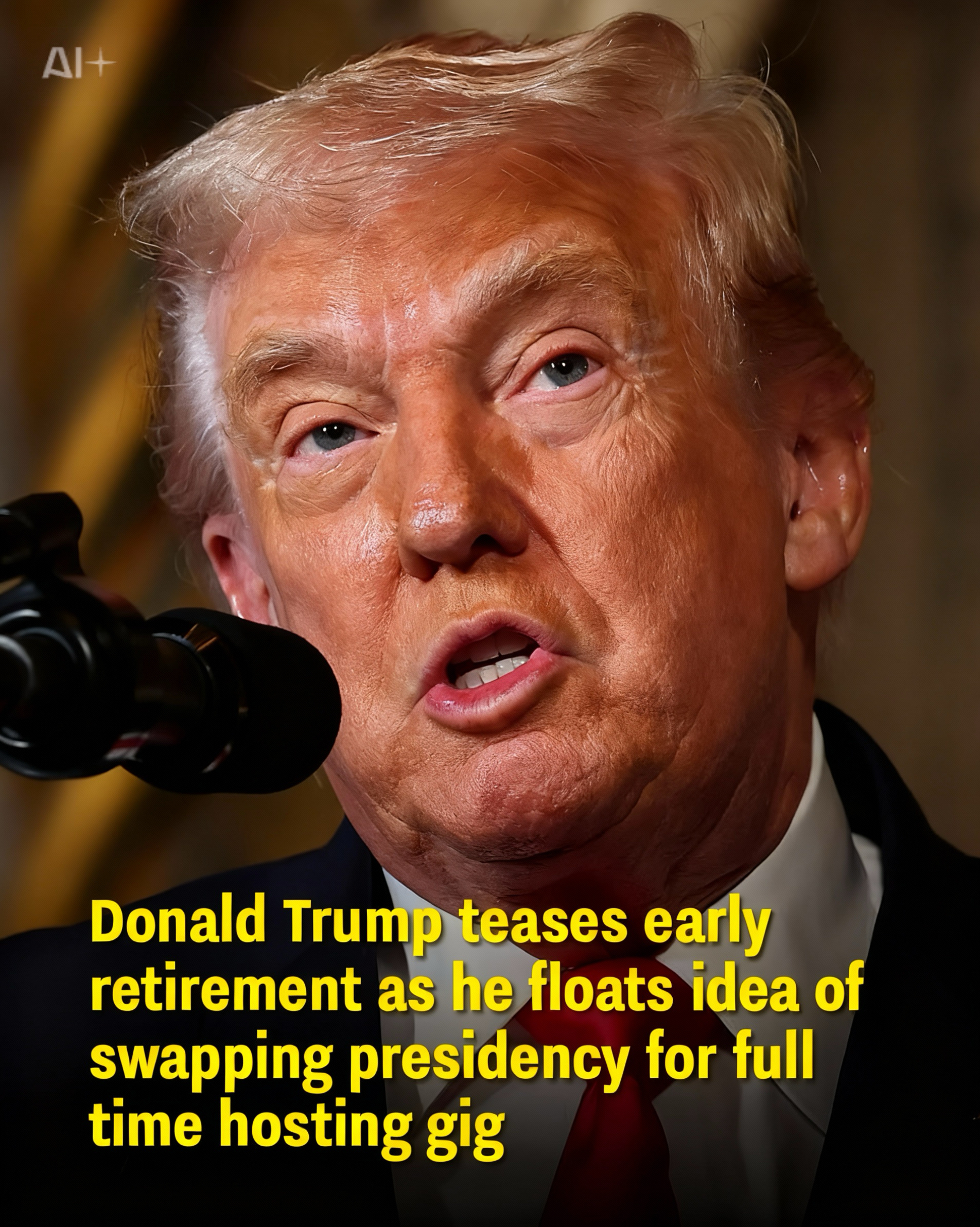 Donald Trump Teases Early Retirement — Floats Idea of Swapping Presidency for Full‑Time Hosting Gig