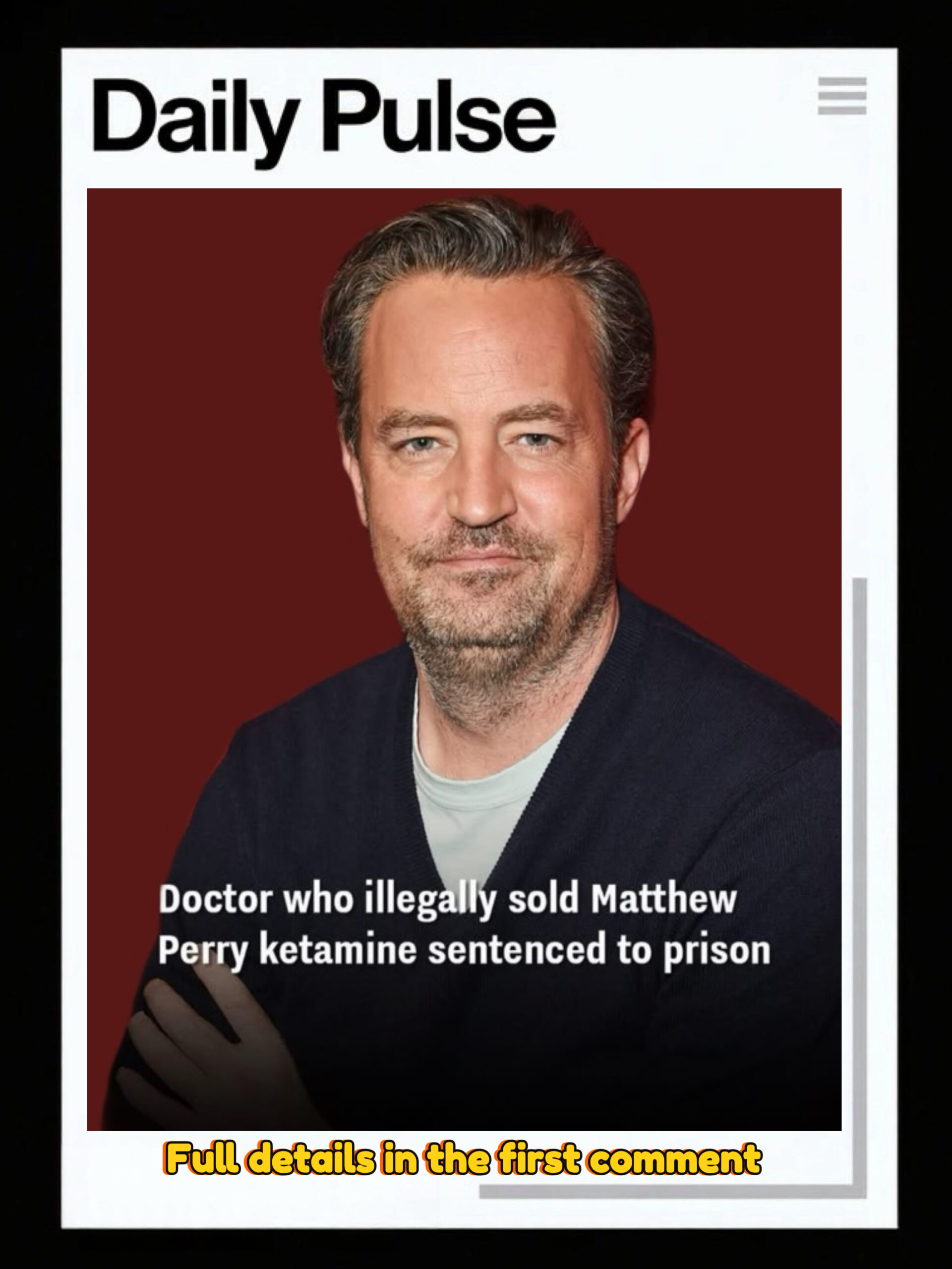 Doctor Who Illegally Supplied Matthew Perry Ketamine Sentenced to Prison