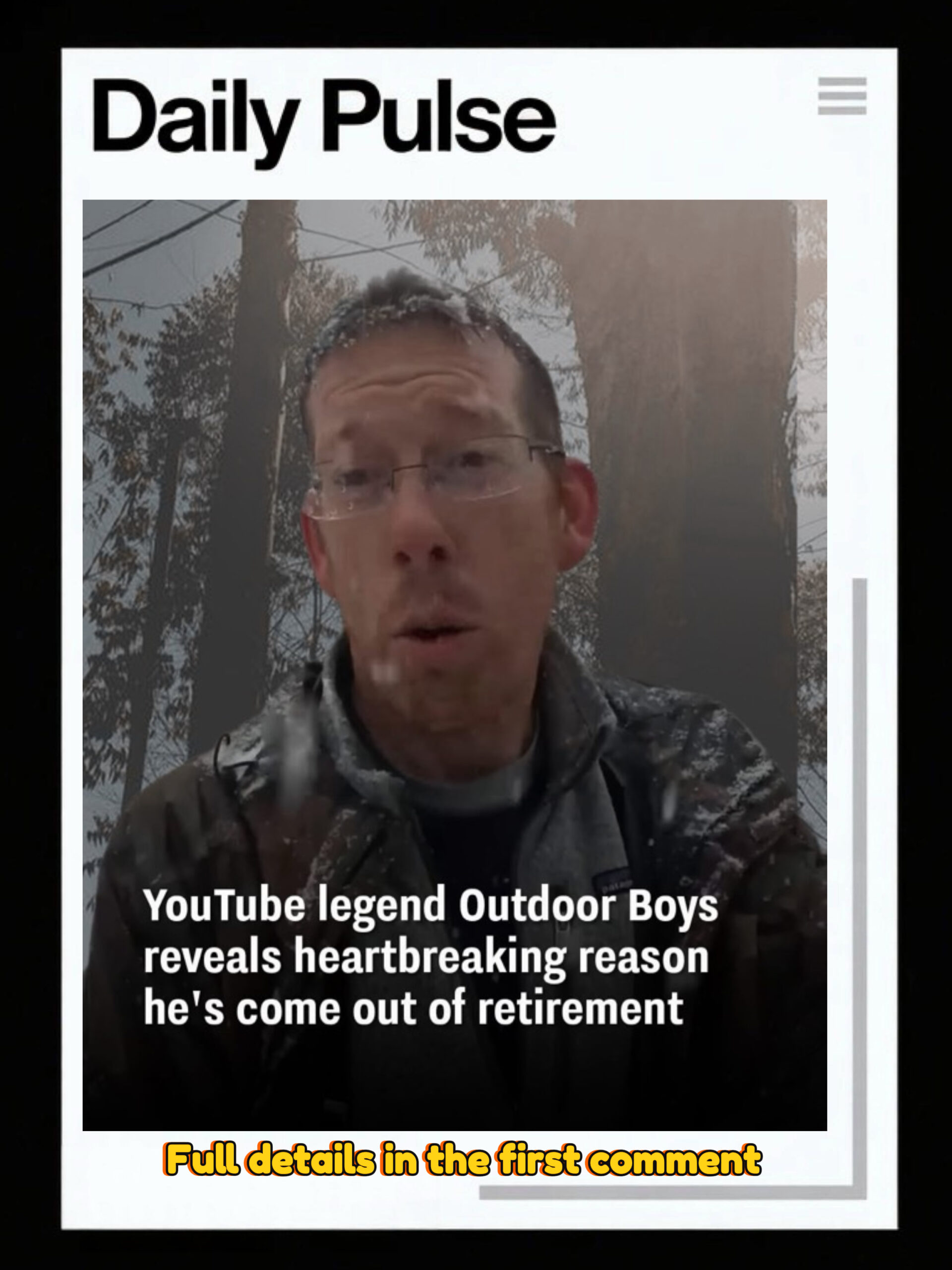 YouTube legend Outdoor Boys reveals heartbreaking reason he’s come out of retirement