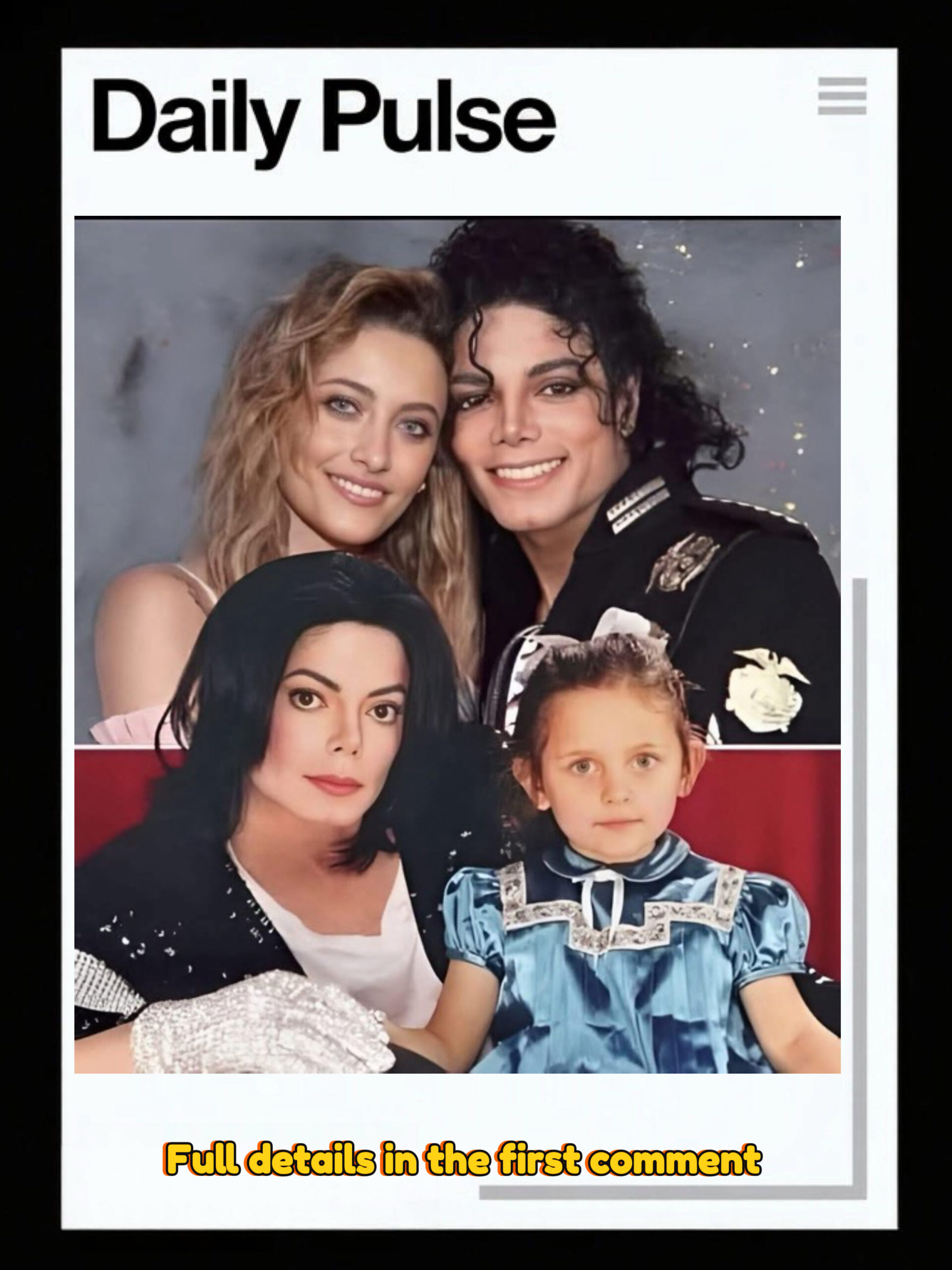 Michael Jackson’s Daughter Has Finally Broken Her Silence — And What She Revealed Is Not What People Expected