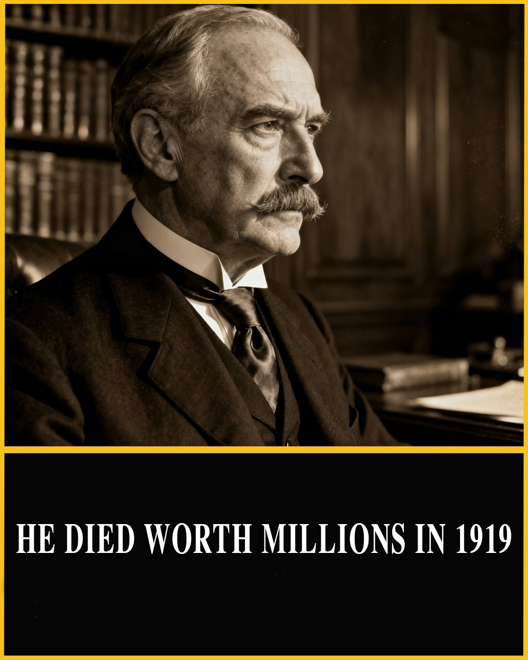 He died worth millions in 1919