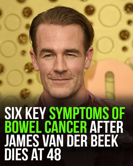 Six symptoms of bowel cancer after James Van Der Beek dies aged 48