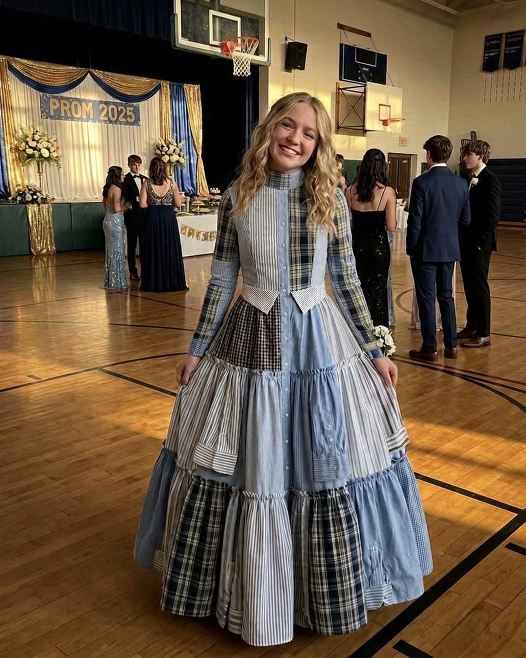 I Made My Prom Dress From My Dad’s Shirts to Honor Him — What Happened Next Surprised Everyone